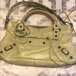 Balenciaga city moto bah - sea foam green